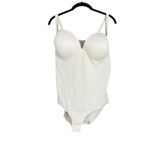 Cacique Nude Built In T-Shirt Bra Shapewear Body Suit Women's Size 42D